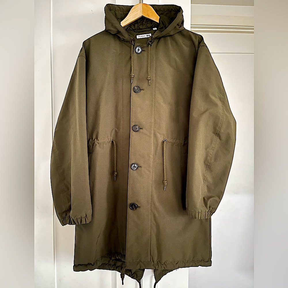 Uniqlo x JW Anderson Small Olive Military Style Fishtail Button Up Parka